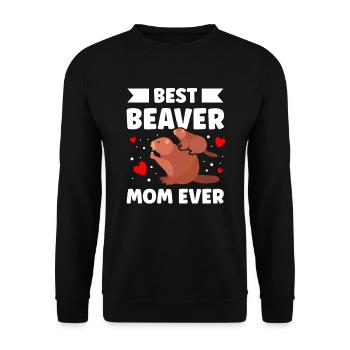 Best Beaver Mother Ever Wildlife Animal - Unisex Sweatshirt - black - Front - Alina (178cm) & Michal (187cm)