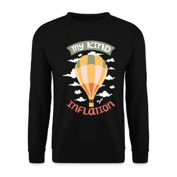 Mon art de gonfler Ballon à Air Chaud Aéronaute - Sweat-shirt Unisexe - noir - Devant - Alina (178cm) & Michal (187cm)