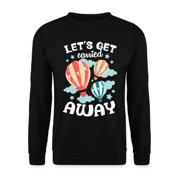 Lassen Sie Uns Heißluftballon-liebhaber Mitreißen - Unisex Pullover - Schwarz - Vorne - Alina (178cm) & Michal (187cm)