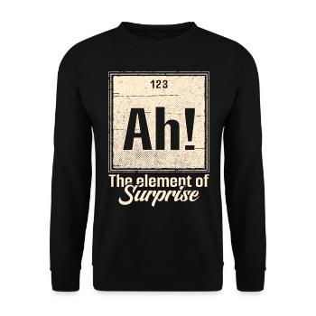 Laboratory Chemist Chemistry Profession Element Pun - Unisex Sweatshirt - black - Front - Alina (178cm) & Michal (187cm)