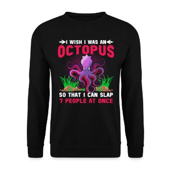 Octopus Octopus Sea Tentacle Octopus Octopus Octopus - Unisex Sweatshirt - black - Front - Alina (178cm) & Michal (187cm)