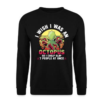 Octopus Octopus Sea Tentacle Octopus Octopus Octopus - Unisex Sweatshirt - black - Front - Alina (178cm) & Michal (187cm)