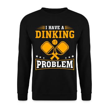 Pickleball Player Dinking Love Pickleball Retro - Unisex Sweatshirt - black - Front - Alina (178cm) & Michal (187cm)