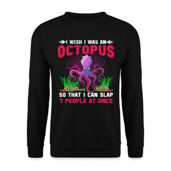Octopus Octopus Sea Tentacle Octopus Octopus Octopus - Unisex Sweatshirt - black - Front - Alina (178cm) & Michal (187cm)