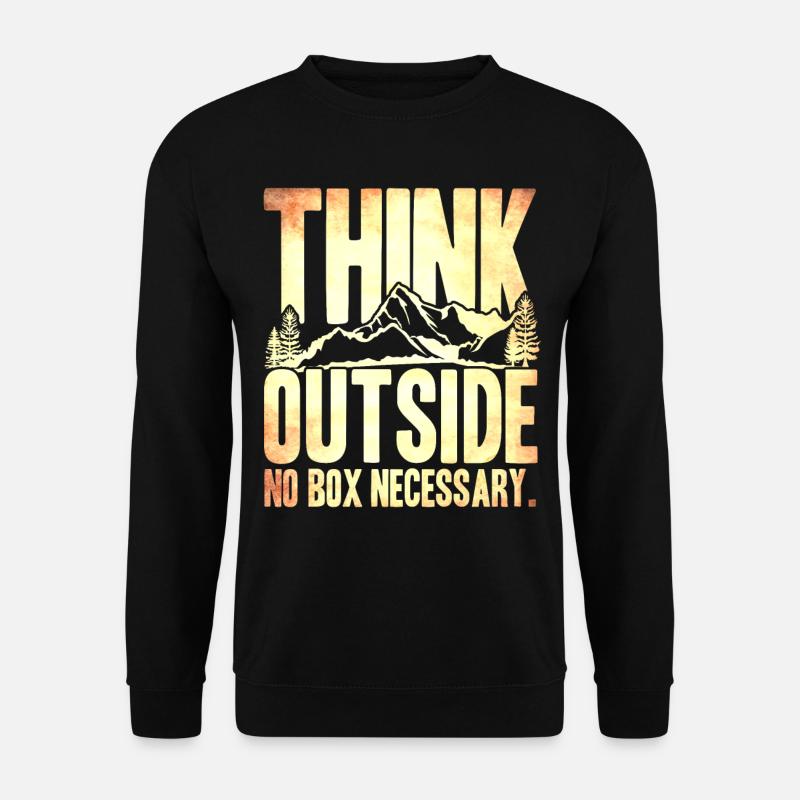 Penser à l’extérieur Pas nécessaire - Sweat-shirt Unisexe - noir