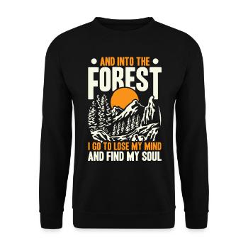 Dans la forêt, je vais perdre la tête et trouver mon - Sweat-shirt Unisexe - noir - Devant - Alina (178cm) & Michal (187cm)