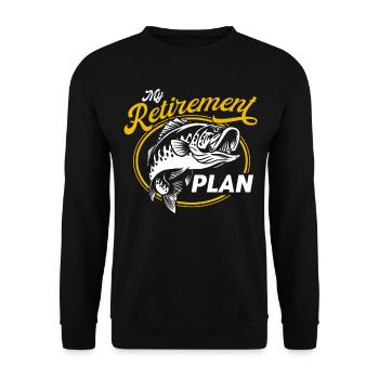 Fishing My Plan for Retirement - Unisex Sweatshirt - black - Front - Alina (178cm) & Michal (187cm)