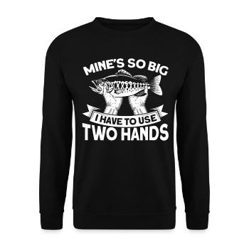 Des mines si grandes que je dois utiliser deux mains - Sweat-shirt Unisexe - noir - Devant - Alina (178cm) & Michal (187cm)