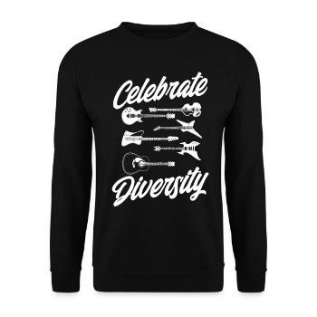 Celebrate Diversity - Unisex Sweatshirt - black - Front - Alina (178cm) & Michal (187cm)