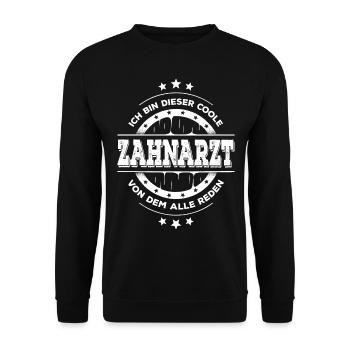 Zahnarzt Kollegen Geburtstag Zahnmedizin Geschenk - Unisex Pullover - Schwarz - Vorne - Alina (178cm) & Michal (187cm)