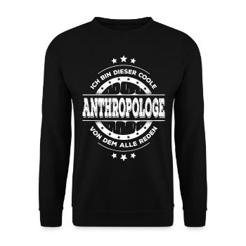 Anthropologe Geburtstag Anthropologie Geschenk - Unisex Pullover - Schwarz - Vorne - Alina (178cm) & Michal (187cm)