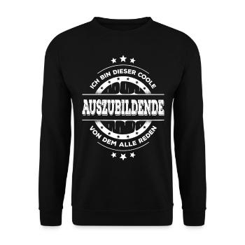 Auszubildender Kollegen Geburtstag Azubi Geschenk - Unisex Pullover - Schwarz - Vorne - Alina (178cm) & Michal (187cm)