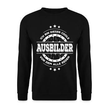 Ausbilder Geburtstag Lustiger Spruch Geschenk - Unisex Pullover - Schwarz - Vorne - Alina (178cm) & Michal (187cm)