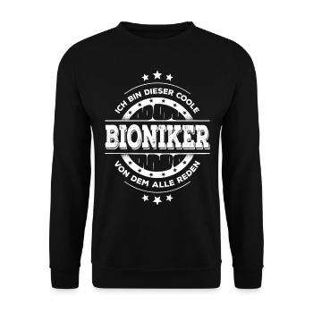Bioniker Kollegen Geburtstag Bionik Geschenk - Unisex Pullover - Schwarz - Vorne - Alina (178cm) & Michal (187cm)