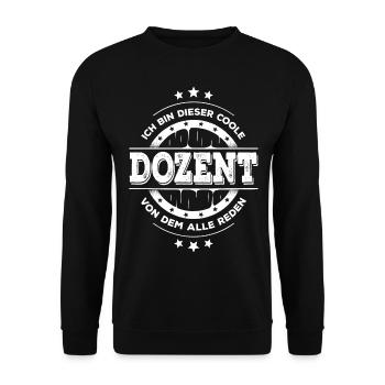 Dozent Kollegen Geburtstag Lehrperson Geschenk - Unisex Pullover - Schwarz - Vorne - Alina (178cm) & Michal (187cm)
