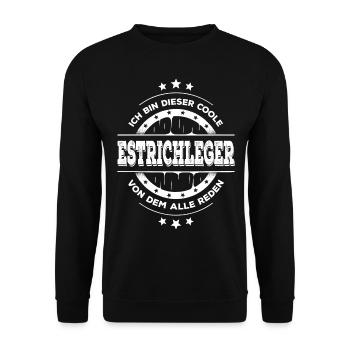 Estrichleger Kollegen Geburtstag Rohbau Geschenk - Unisex Pullover - Schwarz - Vorne - Alina (178cm) & Michal (187cm)