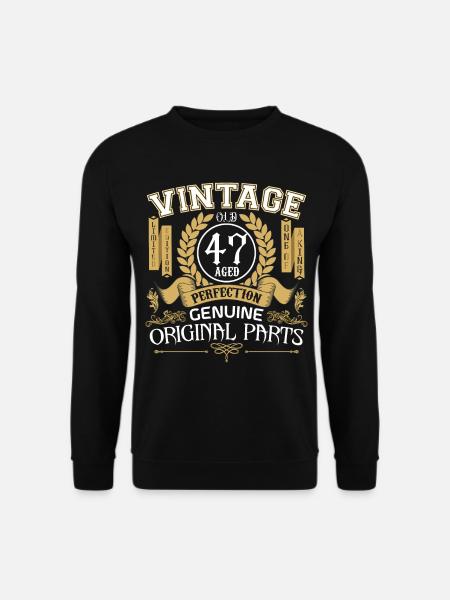 Jahrgang 47 Jahre - Geburtstagsgeschenk 47 Jahre - Unisex Pullover - Schwarz