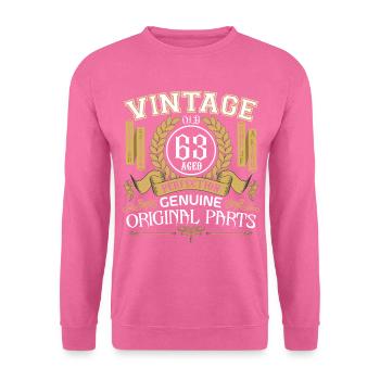 Jahrgang 63 Jahre alt - Geburtstagsgeschenk 63 Jahre alt - Unisex Pullover - Pink - Vorne