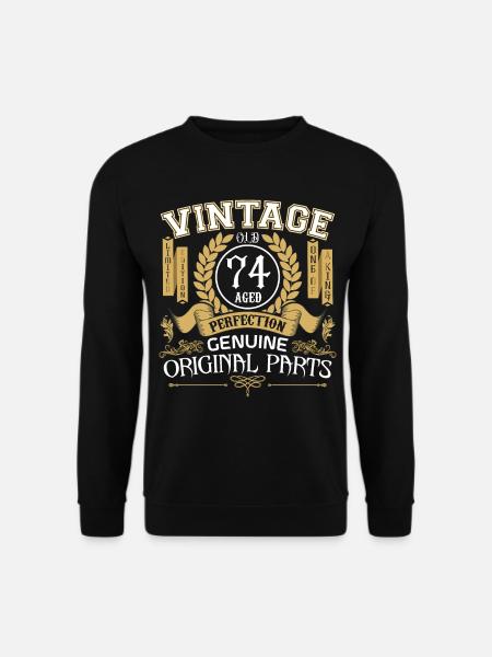 Jahrgang 74 Jahre - Geburtstagsgeschenk 74 Jahre - Unisex Pullover - Schwarz