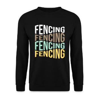 Fechten - Unisex Pullover - Schwarz - Vorne - Alina (178cm) & Michal (187cm)