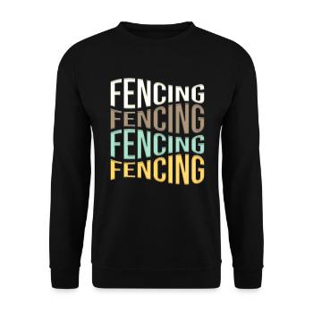 Fechten - Unisex Pullover - Schwarz - Vorne - Alina (178cm) & Michal (187cm)