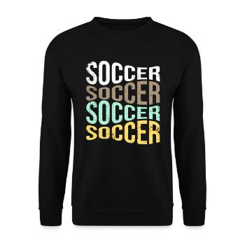 Fußball - Unisex Pullover - Schwarz - Vorne - Alina (178cm) & Michal (187cm)