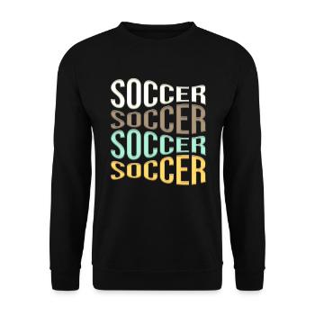 Fußball - Unisex Pullover - Schwarz - Vorne - Alina (178cm) & Michal (187cm)