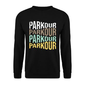 Parkour - Unisex Pullover - Schwarz - Vorne - Alina (178cm) & Michal (187cm)
