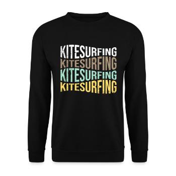 kite surfen - Unisex Pullover - Schwarz - Vorne - Alina (178cm) & Michal (187cm)