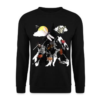 Nature sauvage Forêt Animaux Nature Amoureux de la nature Biologiste Eco - Sweat-shirt Unisexe - noir - Devant - Alina (178cm) & Michal (187cm)