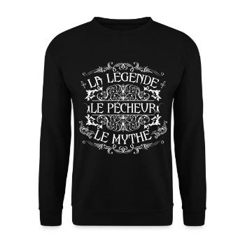 Pecheur | meilleur Pecheur | la légende le mythe - Sweat-shirt Unisexe - noir - Devant - Alina (178cm) & Michal (187cm)