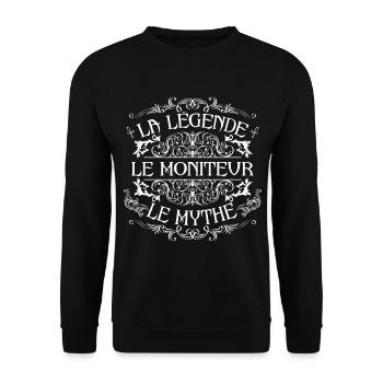Monteur | meilleur Monteur | la légende le mythe - Sweat-shirt Unisexe - noir - Devant - Alina (178cm) & Michal (187cm)