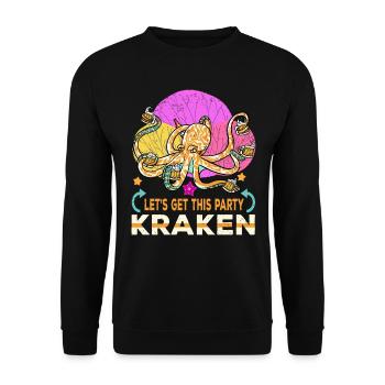 Octopus Octopus Sea Tentacle Octopus Octopus Octopus - Unisex Sweatshirt - black - Front - Alina (178cm) & Michal (187cm)
