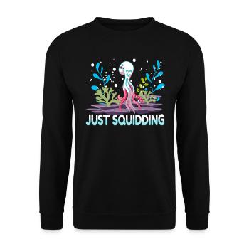 Poulpe Poulpe Tentacule de mer Poulpe Poulpe Poulpe Poulpe - Sweat-shirt Unisexe - noir - Devant - Alina (178cm) & Michal (187cm)