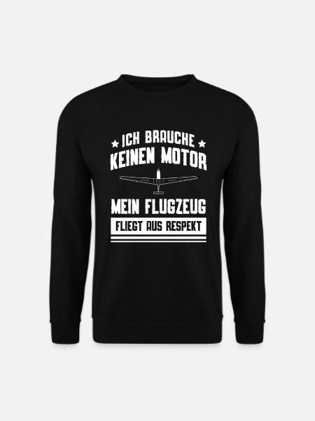Segelfliegen Segelflugzeug Segelflieger - Unisex Pullover - Schwarz