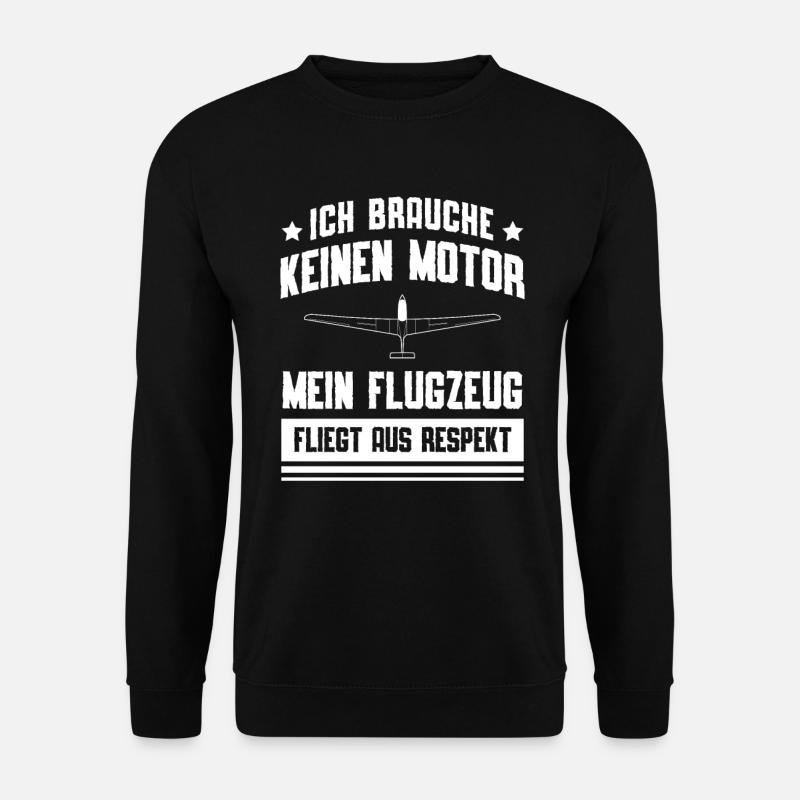 Segelfliegen Segelflugzeug Segelflieger - Unisex Pullover - Schwarz