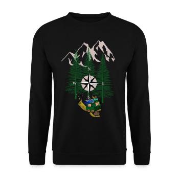 Holiday Family Holiday Leisure Family Schnecke - Unisex Sweatshirt - black - Front - Alina (178cm) & Michal (187cm)