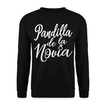 Pandilla de la Novia Bride's Gang Bridesmaid Gift - Unisex Sweatshirt - black - Front - Alina (178cm) & Michal (187cm)