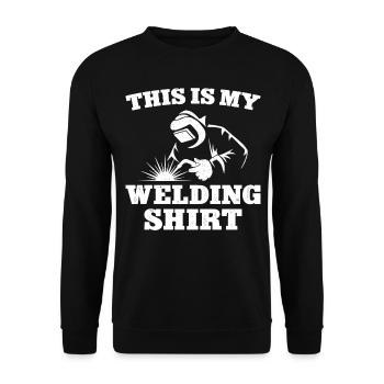 Soudeur Soudeur Vintage C’est mon - Sweat-shirt Unisexe - noir - Devant - Alina (178cm) & Michal (187cm)