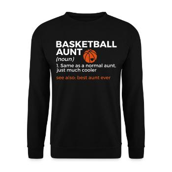 Basketball Geschenk für Basketballspieler - Unisex Pullover - Schwarz - Vorne - Alina (178cm) & Michal (187cm)