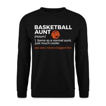 Basketball Geschenk für Basketballspieler - Unisex Pullover - Schwarz - Vorne - Alina (178cm) & Michal (187cm)
