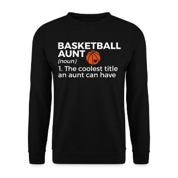 Basketball Geschenk für Basketballspieler - Unisex Pullover - Schwarz - Vorne - Alina (178cm) & Michal (187cm)