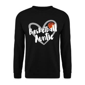 Basketball Geschenk für Basketballspieler - Unisex Pullover - Schwarz - Vorne - Alina (178cm) & Michal (187cm)