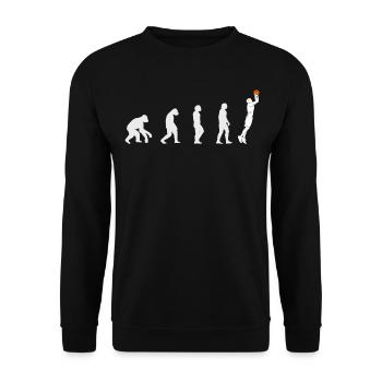 Basketball Geschenk für Basketballspieler - Unisex Pullover - Schwarz - Vorne - Alina (178cm) & Michal (187cm)
