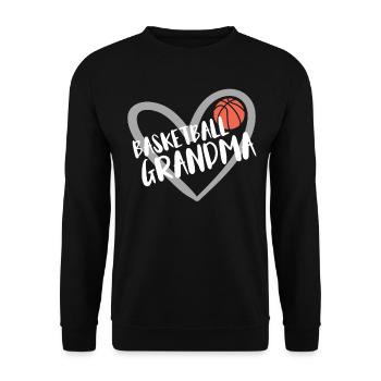 Basketball Geschenk für Basketballspieler - Unisex Pullover - Schwarz - Vorne - Alina (178cm) & Michal (187cm)