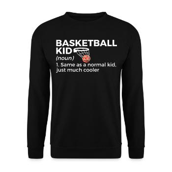 Basketball Geschenk für Basketballspieler - Unisex Pullover - Schwarz - Vorne - Alina (178cm) & Michal (187cm)