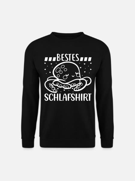 Tintenfisch Oktopus Kopffüßler - Bestes Schlafshir - Unisex Pullover - Schwarz