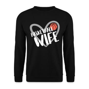 Basketball Geschenk für Basketballspieler - Unisex Pullover - Schwarz - Vorne - Alina (178cm) & Michal (187cm)