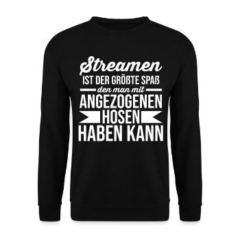 Gaming Zocken Zocker Gamer Streaming Streamer - Unisex Pullover - Schwarz - Vorne - Alina (178cm) & Michal (187cm)
