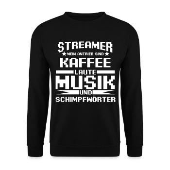 Gaming Zocken Zocker Gamer Streaming Streamer - Unisex Pullover - Schwarz - Vorne - Alina (178cm) & Michal (187cm)